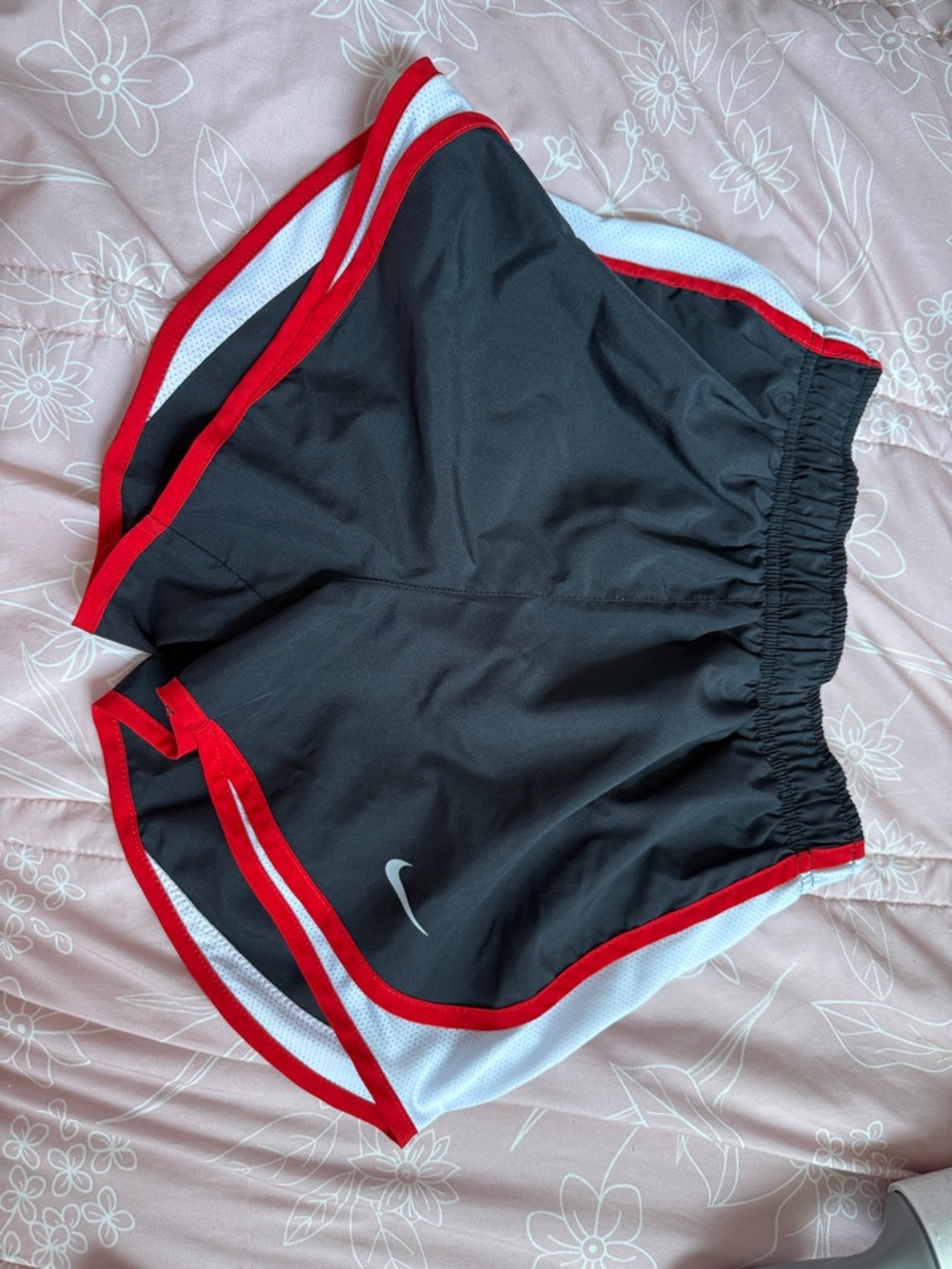 Nike Black Shorts with Red and White Trim